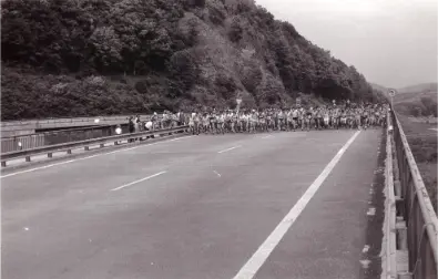 CBTM V. ročník 1985 štart na ďialničnom moste 262 pretekárov z Hronskej  Breznice